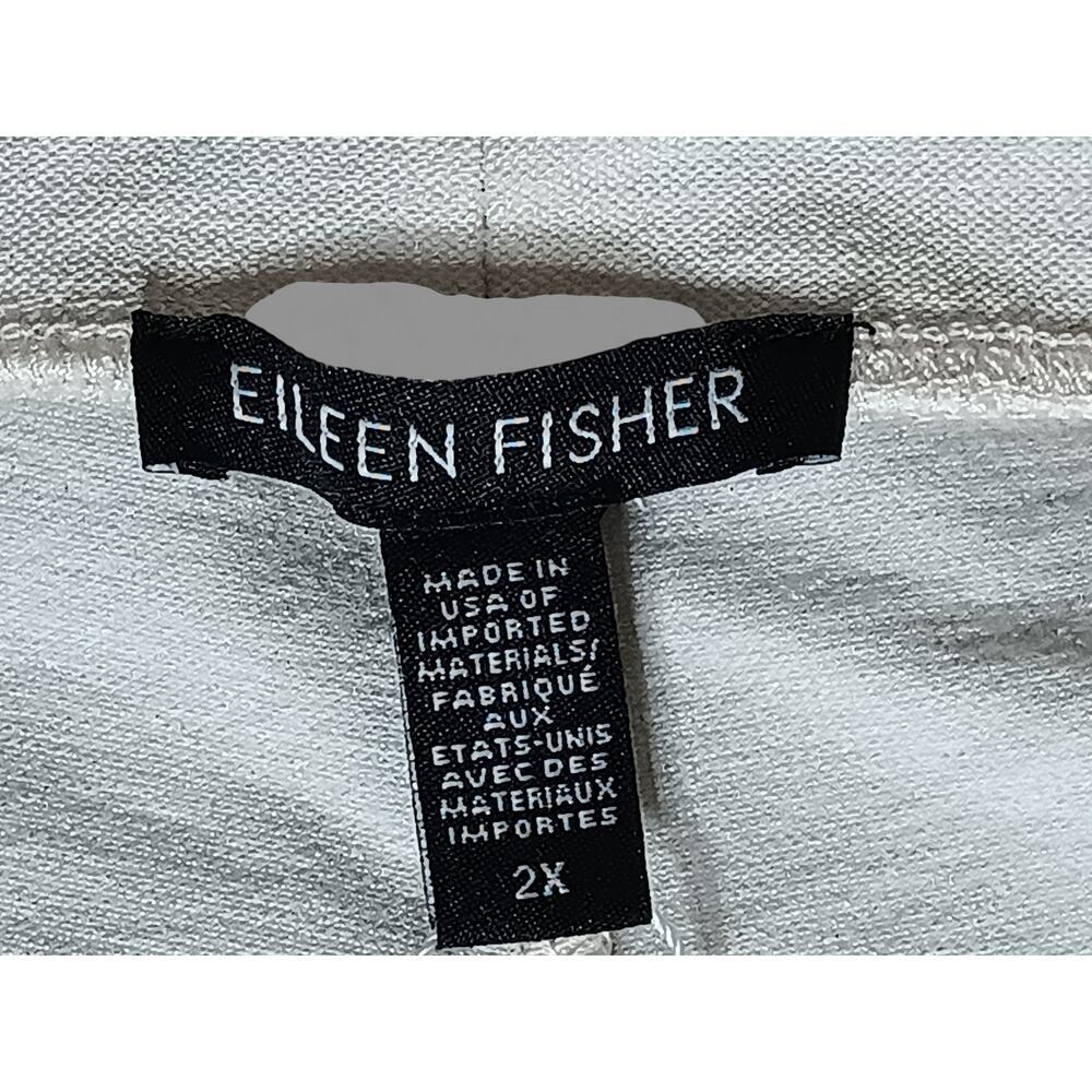 New with tags Eileen Fisher White Stretch Crepe Cropped Pants Elastic Waist 2X - Picture 10 of 13